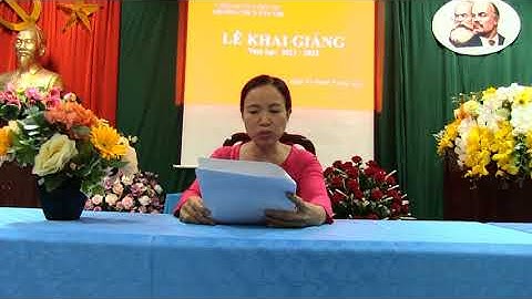 Tổng quan trường THCS Tân Chi, tại buổi lễ khai giảng trực tuyến năm học 2021 -2022