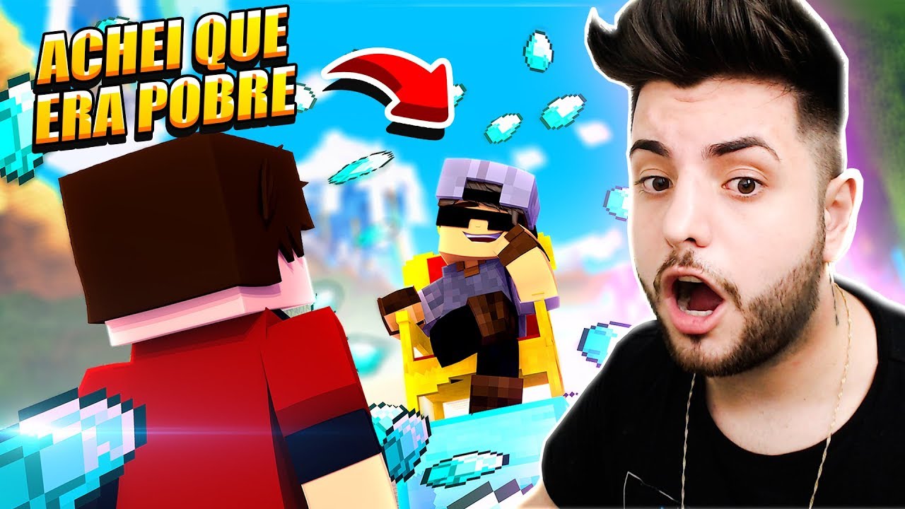 FINGI SER POBRE NO MINECRAFT E FUI HUMILHADO !! 