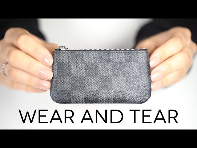 Louis Vuitton Black x Grey Damier Graphite Key Pouch Pochette Cles