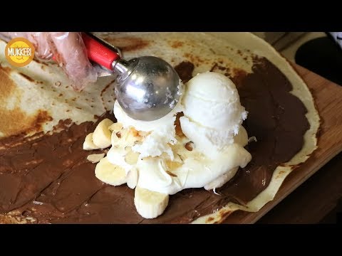Crepe with Mascarpone Whipped Cream │ 마스카포네 생크림 크레페 │ Korean Street Food