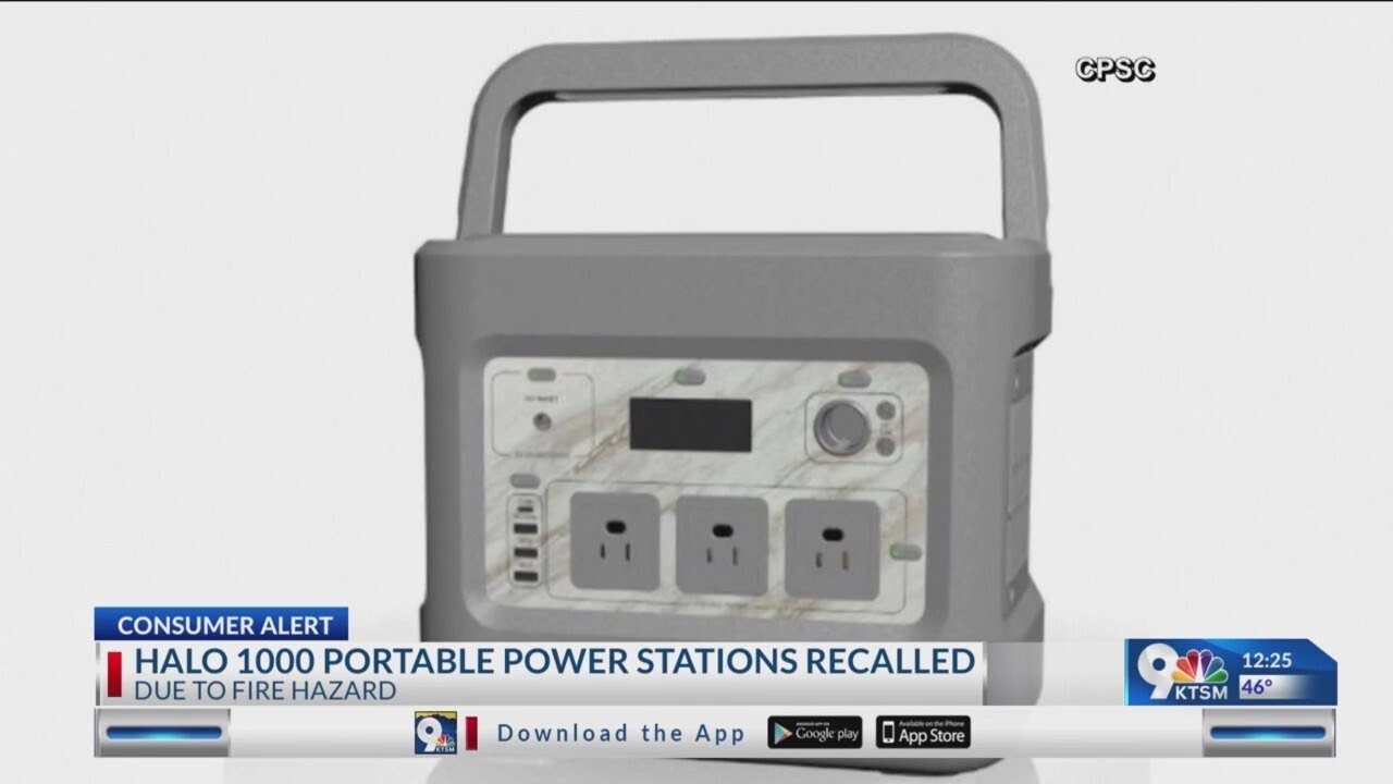 Halo 1000 portable power stations recalled due to fire hazard