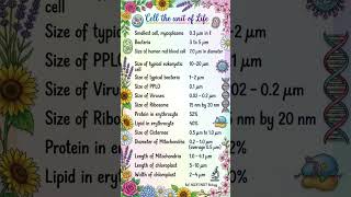 🌸📚 | Cell Examples Biology Short Notes #neet2026 #ncertbiology #biologynotes #neetbiology #shorts