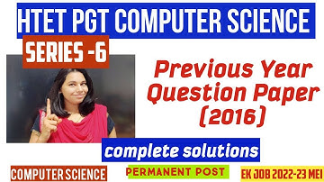 #6 HTET PGT COMPUTER SCIENCE PYQ SERIES