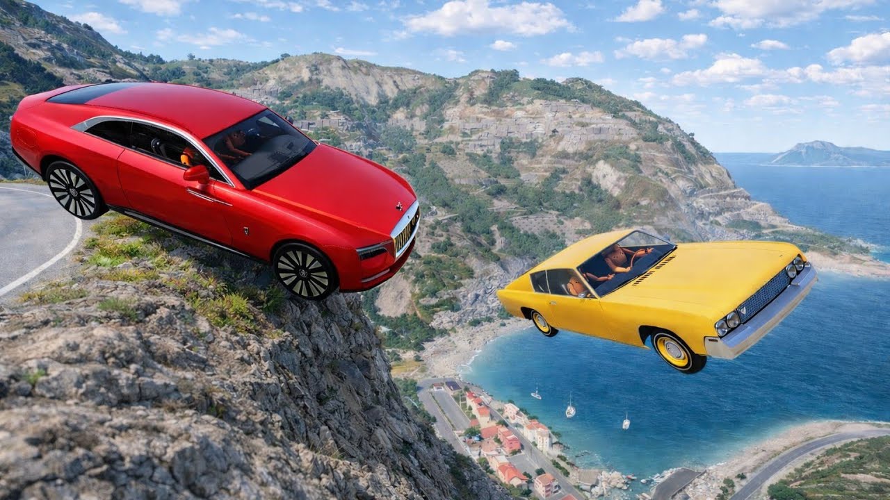 No Brakes on Cliff Edge… What Happens Next? 😳 | BeamNG Drive #94