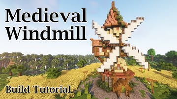 Minecraft Medieval Windmill Build Tutorial | Step by step cottagecore Build