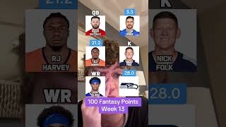 🏈Week 13 Fantasy Challenge🔥#trending #shorts #challenge #nfl #football #fyp #memes #funny #madden