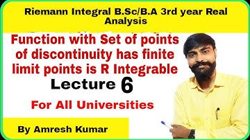 Bounded function is Riemann integrable if set of points of discontinuity has finite limit points Bsc