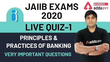 JAIIB 2020 | Principles and Practices of Banking | Very Important Questions Live Quiz-1