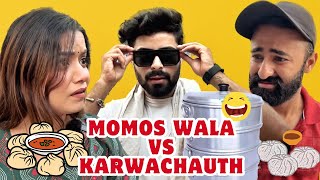 Momos wala vs Karwachauth 🤣 #funnyvideos #youtubevideo #momoswala #idiots