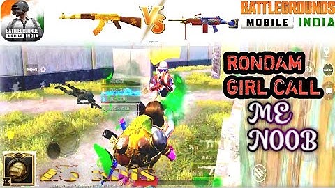 Random Girl call me NOOB | 4v4 TDM instead fight| battleground mobile India| realmeX3 gameplay| 2021