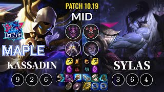 LNG Maple Kassadin vs Sylas Mid - KR Patch 10.19