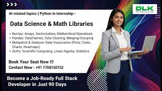 🐍 Data Science, Math Libraries & AI Internship | Real-Time Projects | DLK Software Solutions