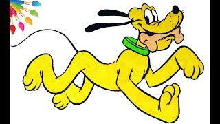 Pluto Colouring Cartoon Hero Disney Coloring Pages for Kids