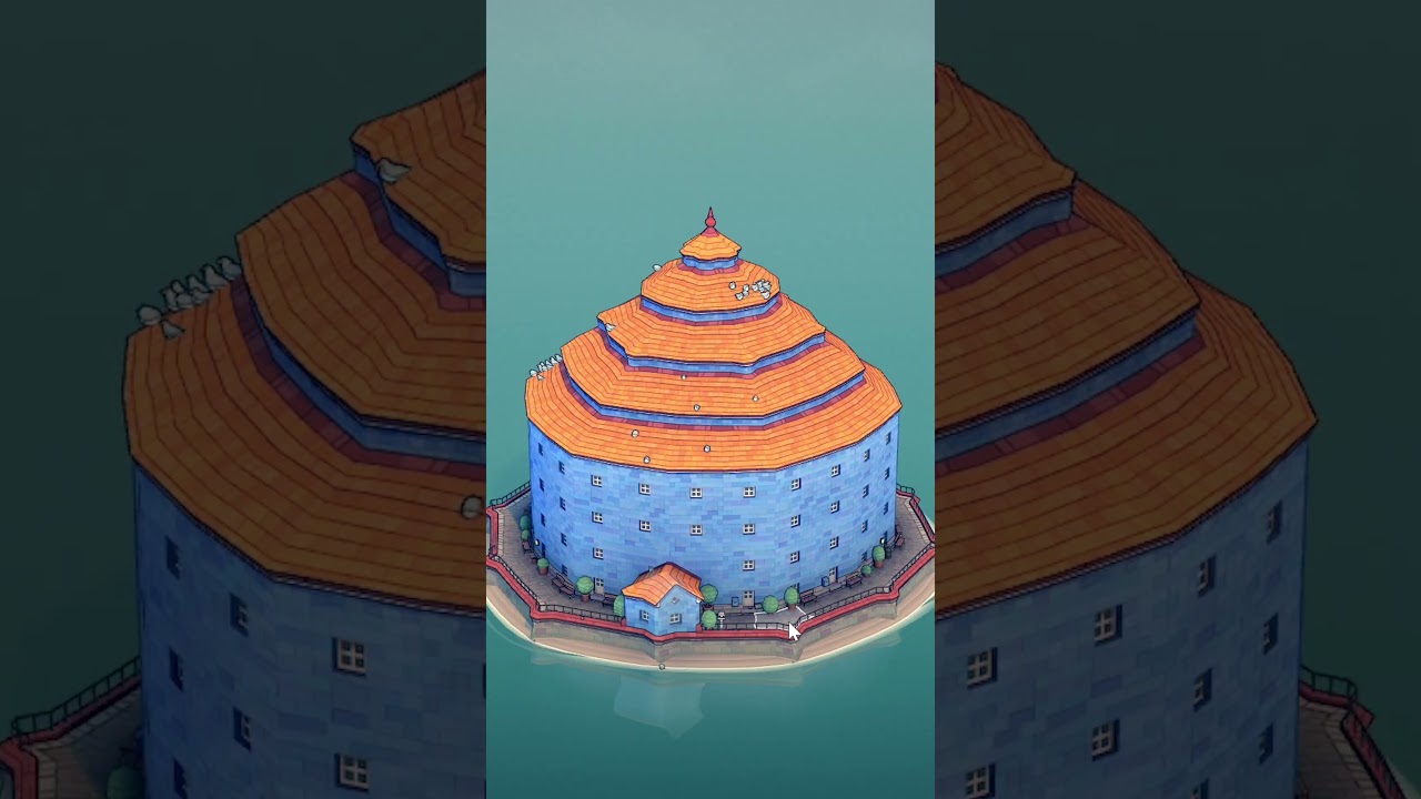 How to build a cylindrical house with stairs | Townscaper | 