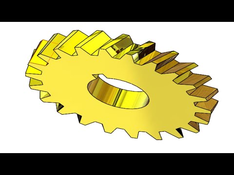 「DESIGN 22」 How to draw helical gear - SOLIDWORKS