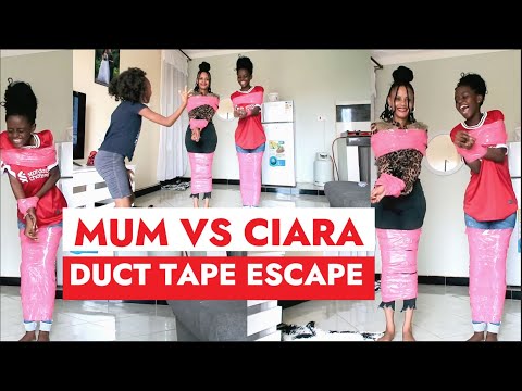 CIARA VS MUMMY PINK DUCT TAPE ESCAPE CHALLENGE THE CARSON FAMILY FAMILY VLOG CHALLENGES Funny 