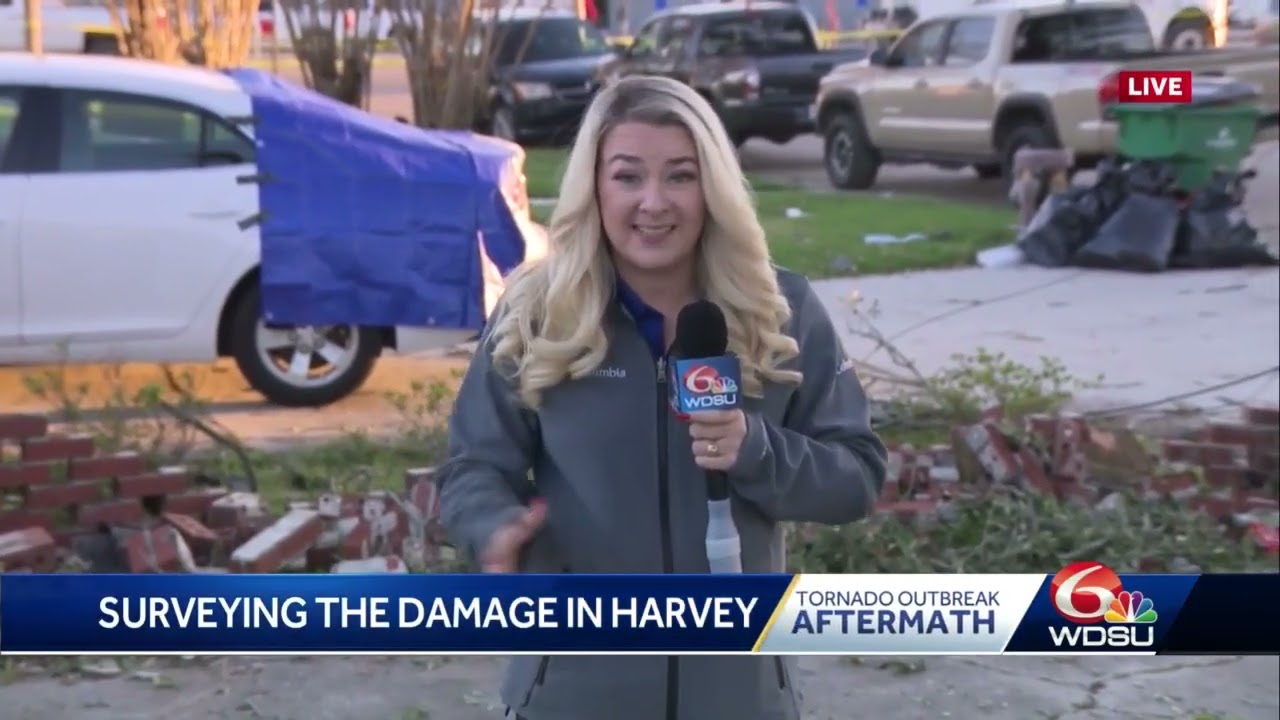 Tornado damage in Harvey