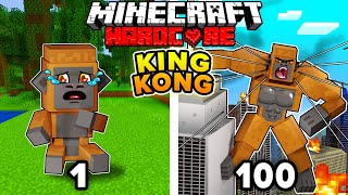 I Survived 1000 DAYS as KING KONG in HARDCORE Minecraft! - Primate Heroes Compilation screenshot 4