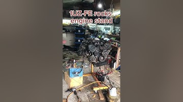 1UZ-FE Rocks engine stand on first startup | #lexus #startup #v8 #shorts