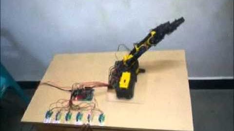 ROBOTIC ARM HADLING USING IR SENSOR @ PG  EMBEDDED SYSTEMS