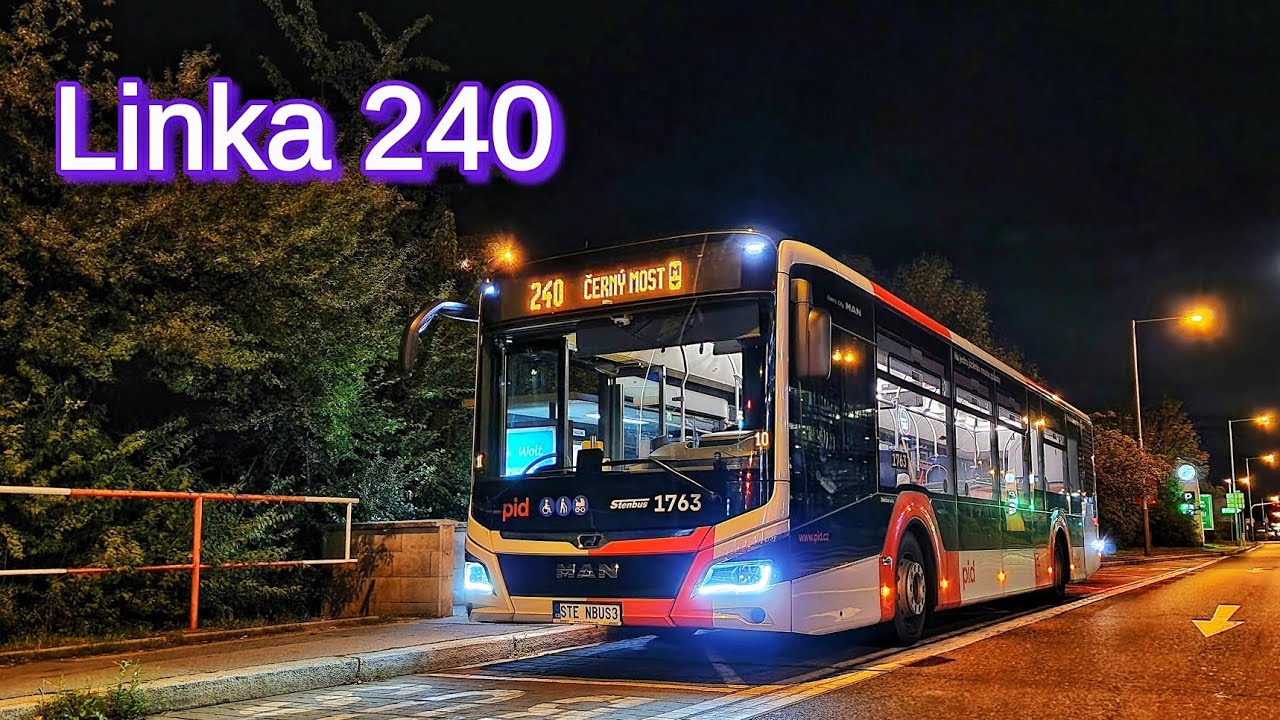 Linka 240    |    MAN NL 330 Lion´s City 12C • ev. č. 1763   |   Háje → Černý Most