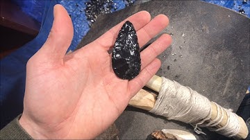 Quick Obsidian Biface - Part 2 of 2: Salvaging with Indirect Percussion