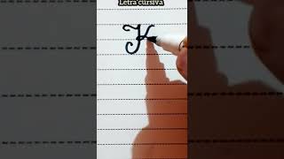 letra K cursiva mayúscula y minúscula #caligrafía #shorts #like #bb #letra #