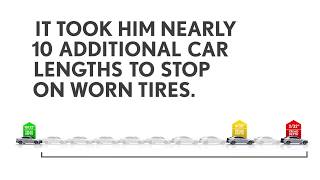 How warn tires can effect your ability to stop