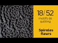 52 motifs de quilting en 2024  les spirales fleurs  motif 1852