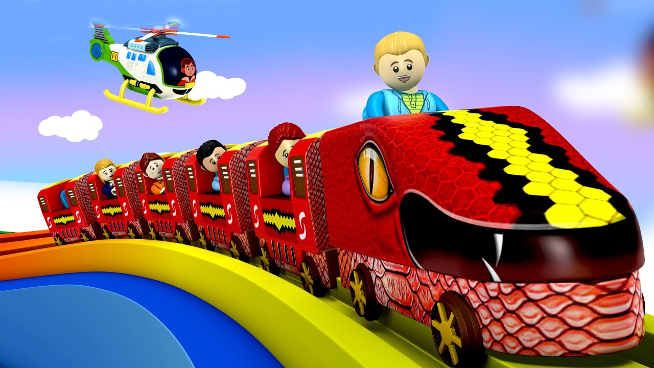 Toy Factory Snake Train - Choo Choo Train Kids Videos for Kids Cartoon
