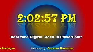 Real Time Digital Clock In Powerpoint All Vb Code With Description Powerpoint Tutorial