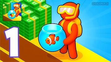 Aquarium Land — Fish Game Gameplay Walkthrough Part 1 - Tutorial Catch Fish Aquarium (Android,iOS)