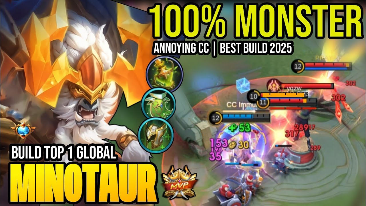 MINOTAUR BEST BUILD 2025 | BUILD TOP 1 GLOBAL MINOTAUR GAMEPLAY | MOBILE  LEGENDS✓