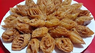 حلويات رمضان - اسهل واروع حلوة لسان الطير بمقادير جد جد بسيطة بدون بيض او زبدة