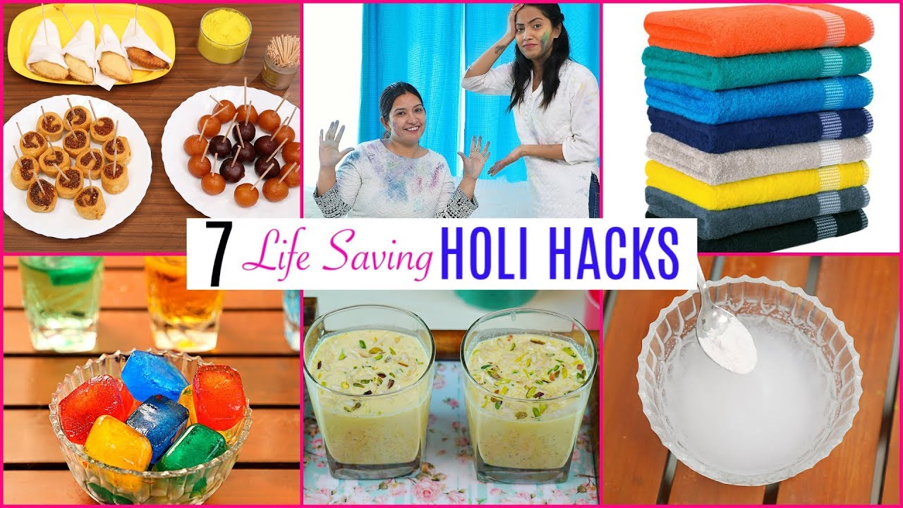 7 LIFE Saving HOLI Hacks for KITCHEN & HOME |  CookWithNisha | Cook With Nisha