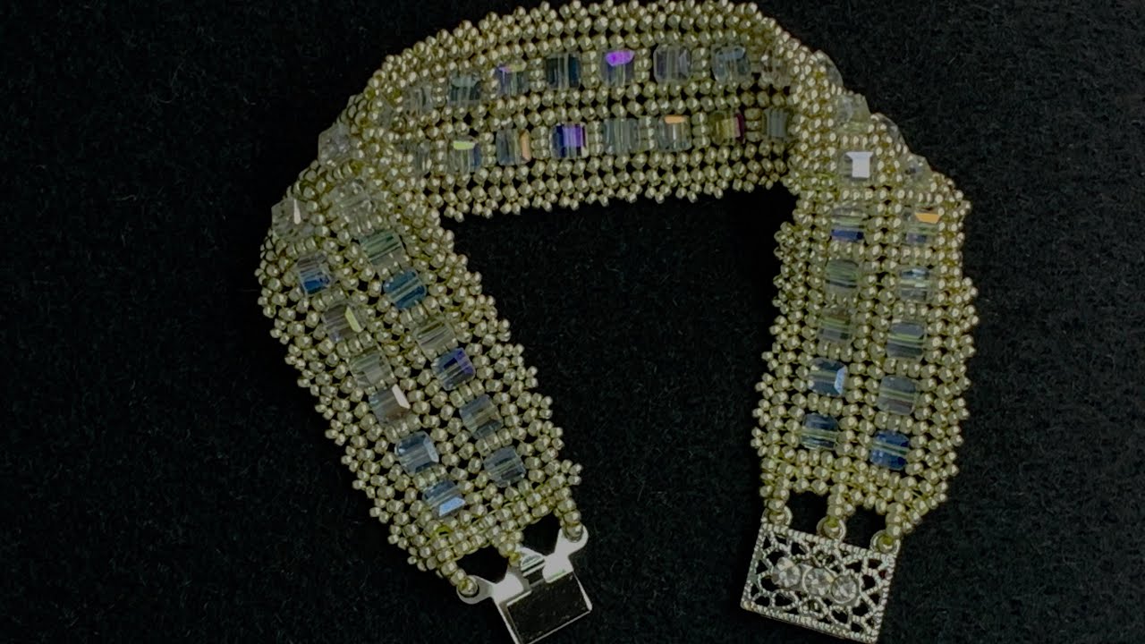 Crystal Cube Beaded Bracelet 💎 beading tutorial - beading bracelet 