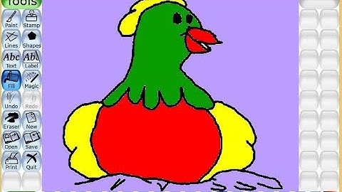 How to do colouring in TuxPaint