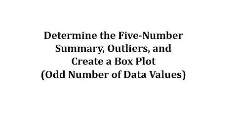 Determine Five-Number Summary, Outliers, and Create a Box Plot (Odd)