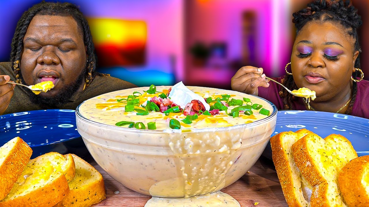 HIGHLY REQUESTED LOADED POTATO SOUP RECIPE!!! | HASHTAG THE CANNONS | MUKBANG EATING SHOW