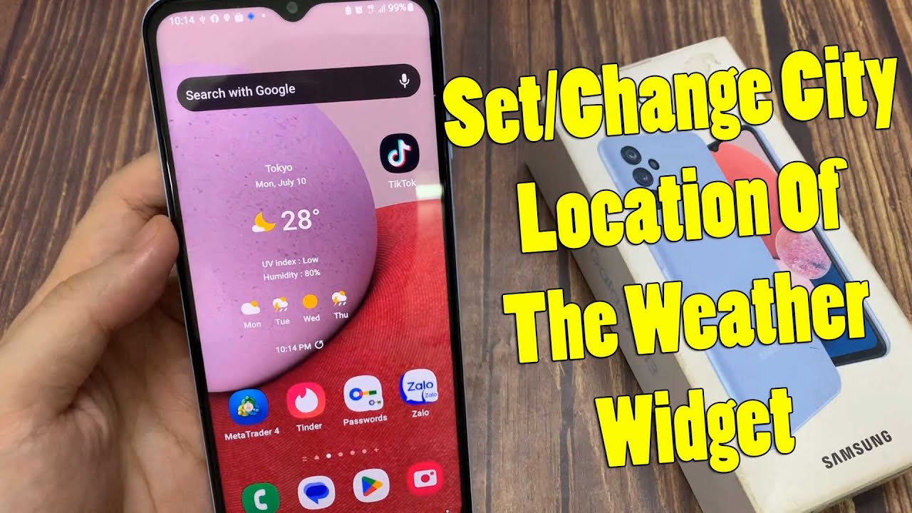 Samsung Galaxy A13: How to Set/Change City Location Of The Weather ...