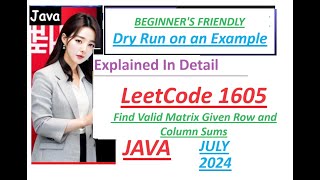 Find Valid Matrix Given Row and Column Sums | Leetcode 1605 | Java Code | Developer Coder
