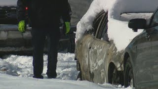 Body found inside burned car on Detroit's east side