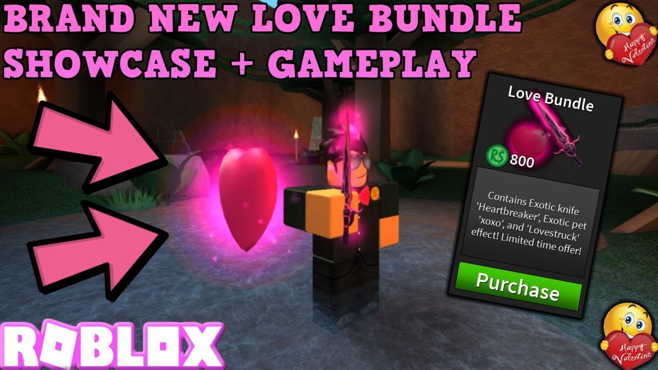 Brand New Love Bundle In Roblox Assassin Showcase Gameplay - omg i hit prestige 11 on roblox assassin youtube