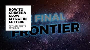 How to Create a Glow Effect in Letters | Affinity Photo Tutorial