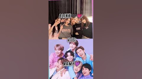 Blink 🖤💗 V/s Army 💜 #bts #blackpink