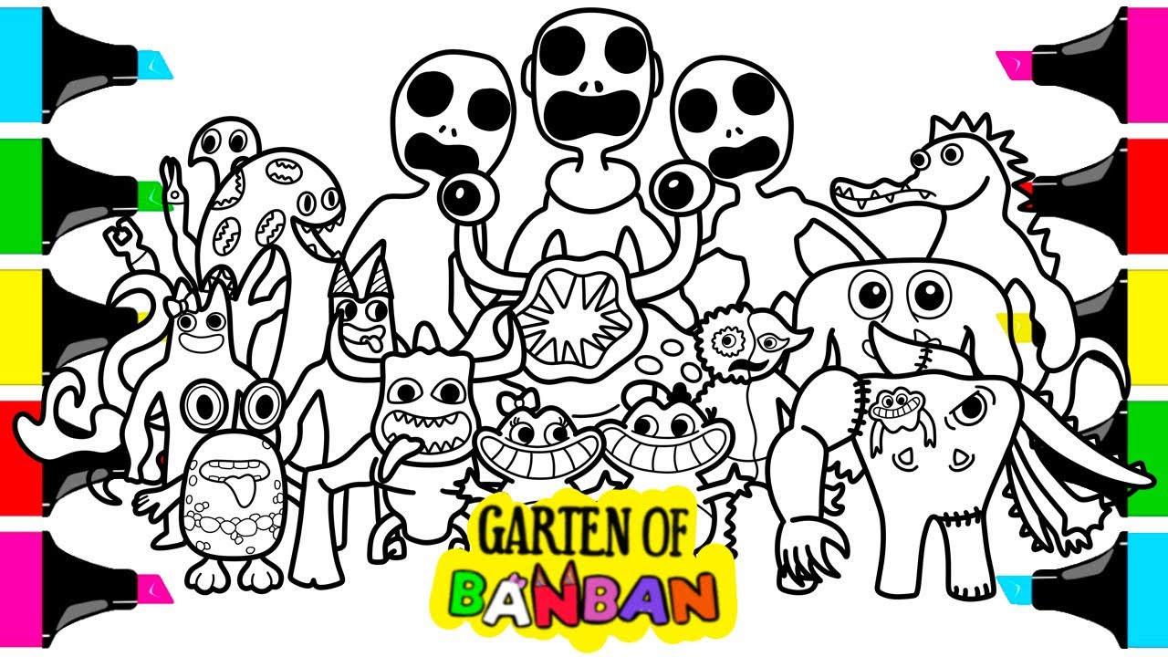 Garten of Banban coloring pages 4 2 – Having fun with children