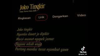 story wa  DJ JOKo Tingkir ngombe dawet.✨🥺