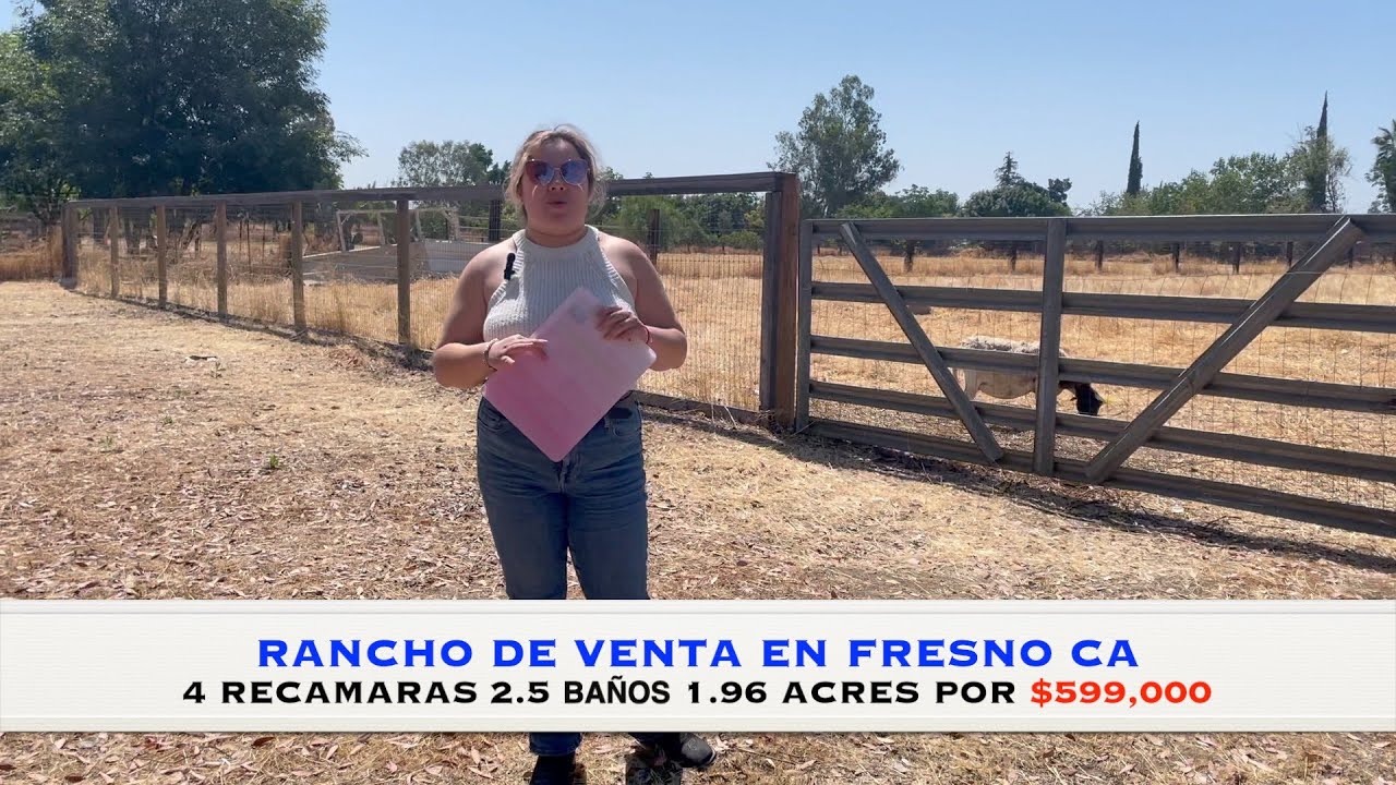 Rancho de Venta! 4 recamaras y 2 5 baños con 1 96 acres en Fresno CA YouTube