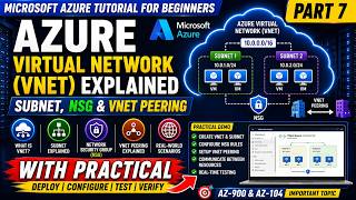 Microsoft Azure Tutorial for Beginners | Azure Virtual Network | VNet  Subnet, NSG & VNet | Part 7