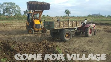 Mahindra 575DI power plus tractor with fully load trolley pulling out failed JCB|JCB 3DX video